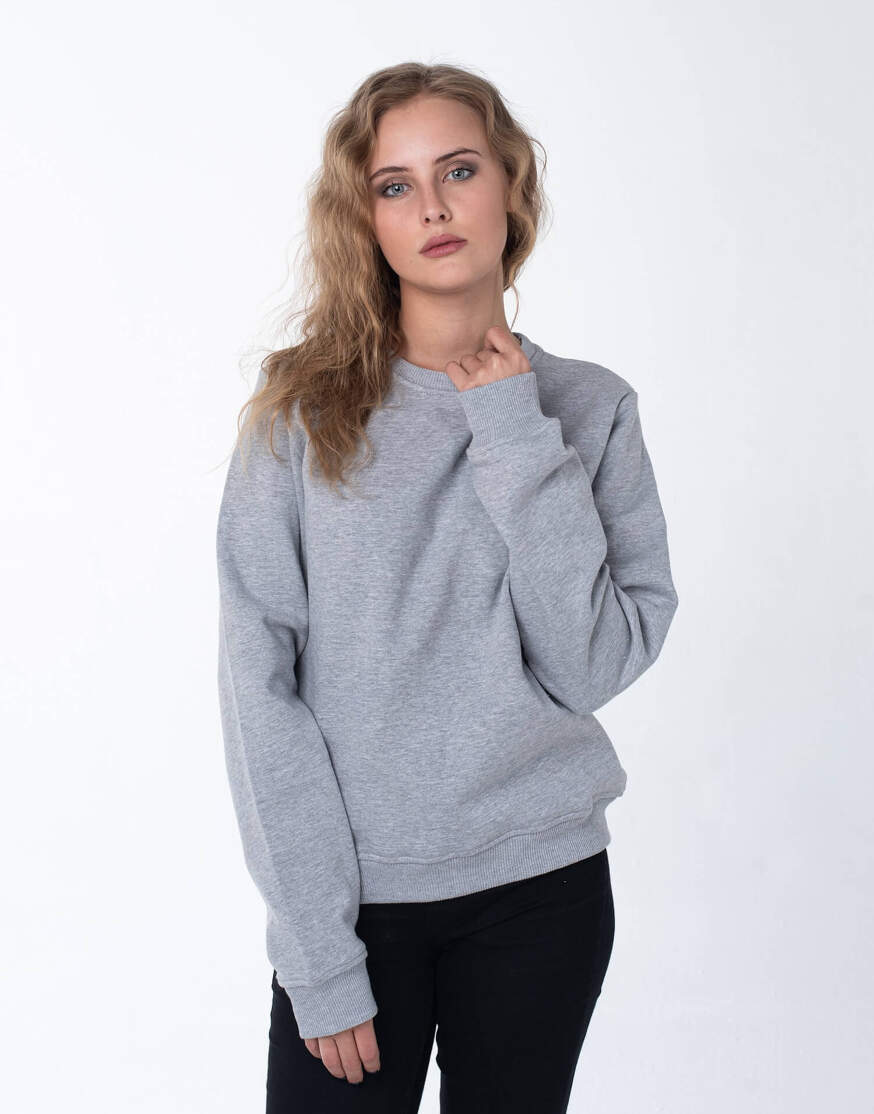 Серый меланж женский свитшот оптом